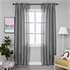 GIRASOLE HOME Coppia Tende Filtranti in Tessuto Simil Seta Tinta Unita Tenda Faux Silk per Soggiorno Camera e Interni 2 Pannelli con Tasca (70x235cm, Grigio)
