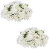 Nuptio Bouquet Palline Fiori 2 Pezzi 40cm Diametro Bianco Fiori Finti Palline di Rose per Centrotavola Tavoli - Grandi Composizioni Rose Artificiali Bouquet Fiori per Decorazioni di Nozze