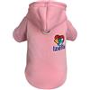Izefia Felpa con Cappuccio per Cani - Abbigliamento in Pile Maglione Invernale in Cotone Caldo - per Cani di Piccola Taglia Rosa XXL