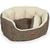 Nobby Alba Comfort - Biancheria da letto ovale per cani, 55 x 50 x 21 cm, colore: Marrone