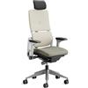 Steelcase Sedia ergonomica per ufficio Steelcase Please con supporto lombare e poggiatesta regolabile Truffle; Prodotto in Europa