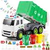 Anby families Camion della Spazzatura Giocattolo con Luci e Suoni,Camion Giocattolo per Bambini Ragazzi Ragazze,Funzione Veicoli Spazzatura Regalo per Bambini 3 4 5 6 7 8 Anni.
