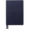 RHODIA 194449C - Taccuino rigido Goalbook Creation Blu Notte - A5 - 14,8X21cm - Puntinato DOT - 160 pag. Carta Clairefontaine Maya NERA liscia 120 g/m² - COPERTINA Simil Cuoio