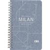 Clairefontaine 83539C -Un taccuino rubrica a spirale carta jeans motivi Rami della metro New-York,Paris,Berlin,London,Milan-A4 21x29,7cm 148 Pagine a righe, carta bianca 90g 5 motivi,consegna casuale