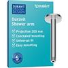 Duravit Universal braccio doccia, Montaggio a soffitto della doccia, Braccio della doccia 200 mm, rotondo, cromo