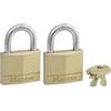 Master Lock Lucchetto in ottone massiccio 140T, confezione da 2, chiave unica