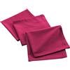douceur d'intérieur, 3 tovaglioli (40 x 40 cm) Mistral Fucsia, Cotone Riciclato