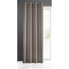 Eurofirany Rita Tenda Liscia Semplice Monocolore - 8 Occhielli Moderni, Camera da Letto, Soggiorno, Salone, cameretta dei Bambini, 1 Pezzo, Poliestere, Marrone, 140 x 250 cm