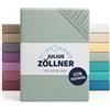 Julius Zöllner Lenzuolo con angoli elasticizzati in jersey per lettino, 100% jersey di cotone, certificato Oeko-Tex Standard 100, dimensioni: 60 x 120 cm/70 x 140 cm, confezione da 1 pezzo, salvia