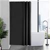 Furlinic Tende Doccia Anti-Muffa Tessuto in Poliestere Nero Tende Doccia Angolare Impermeabile Lavabile Tenda Vasca da Bagno con 8 Ganci Tenda doccia 120x200cm.