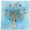 Sospiri Venezia Orologio da Tavolo Vetro Murano Meccanismo Silenzioso Decorato Murrine e Foglia Oro Idea Regalo Realizzato a Mano Made Italy (10x10 cm)