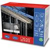 Konstsmide Tenda luminosa a LED, con sensore di luce e timer da 6 e 9 ore, satinata, 80 diodi a luce bianca calda, funzionamento a batteria, per esterni (IP44), cavo bianco - 3739-132