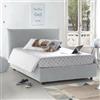 Talamo Italia - Letto piazza e mezza Ornella, Letto contenitore con rivestimento in tessuto, 100% Made in Italy, Apertura frontale, adatto per materasso Cm 120x190, Bianco