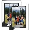 ASelected 2 cornici portafoto in vetro formato A4, autoportanti e montabili a parete, per foto di famiglia, esposizione di certificati, decorazione della casa, argento, 29,7 x 21 cm