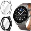 ToVioc Cover Compatibile con Huawei Watch GT 3 Pro 46mm Custodia Full Protezione, [2 Pezzi] [Anti-Graffio] Shell con Pellicola Protettiva per Huawei Watch GT 3 Pro 46mm - Nero & Trasparente