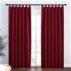 PONY DANCE Tende Oscuranti per Interni 2 Pezzi 140x220 CM Tende Natalizie Decorazione Termiche Isolanti Curtains Moderne con Passanti per Camera da Letto, Rosso