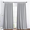 PONY DANCE Tende Oscuranti Termiche da Interno per Camera da Letto | per Soggiorno, con Passanti, Divisorie, per Separa Ambienti, Privacy, Blackout, 2 Pezzi L 140 x A 245 CM, Grigio Chiaro