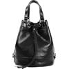 Time Resistance Borsa in Pelle per Donna - Borsa a Secchiello in Pelle Pieno Fiore Fatta a Mano - Borsa Tote in Pelle Italiana - Borsa per il Lavoro e l'Uso Quotidiano (Nero)