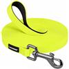Looxmeer Guinzaglio Addestramento per Cani, Guinzaglio per Cani 3 m/5M/7M/10M/15M/20M/25M/30M, Lunghina Cane Leggero Durevole con Moschettone a D, Custodia Portabile, Giallo Fluo