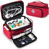 CURMIO Borsa per forniture mediche, borsa sanitaria portatile per infermieri, medici, fisioterapisti, personale per visite a domicilio, solo borsa, in attesa di brevetto, Rosso