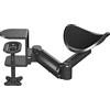 BONTEC Supporto Ergonomico Poggia Braccio, Supporto per Bracciolo da Scrivania,Supporto per Poggiapolsi Girevole(Nero), Allungabile e Regolabile, Materiale in Alluminio