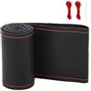 ZATOOTO DIY Copri Volante per Auto Camion Protezione 44-46cm Con Ago, Rosso | Parasole Auto Frontale Con Vestibilità Perfetta, Blocco Raggi Uv, Isolamento Termico Interno, Ideale Per Camping, Durevole