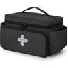 CURMIO Borsa per forniture mediche, borsa sanitaria portatile per infermieri, medici, fisioterapisti, personale per visite a domicilio, solo borsa, in attesa di brevetto, Nero