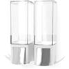 Compactor Clever Dispenser di Sapone Show, Bianco, Senza Forature, 2x500 ml