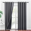 PONY DANCE Tenda Oscurante al 100% - Tende Cameretta Bambini Tende Soggiorno con Anelli Tende Moderne Grigio Tende Termiche Isolanti per Interni 2 Pezzi 140x200 CM