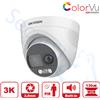 HIKVISION DS-2CE72KF3T-PIRXO - Telecamera Analogica Turret 3K WDR 130DB PIR - Ottica Fissa (2.8mm)