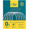 SF 6 leader conici pre-legati ad anello per pesca a mosca, pesca alla trota, in nylon, 2,4 m, 5X