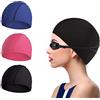 NITAIUN Cuffia da nuoto in tessuto confortevole, di alta qualità, elastica, unisex, in poliestere, leggera, per sport acquatici, 3 colori