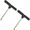 HOTMNTY Trampoline Tools,Attrezzo per Trampolino Gancio a T,Tendimolla per Trampolino,Estrattore Gancio Tenda,Molla Tirare T-Hook Tenda Peg Puller per Salto Trampolino,Trampolino Strumenti,Nero,2 Pezzi