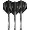 RED DRAGON Dart Flight & Stems Combo Grigio - 4 Set di Voli Standard e 4 Set di Medio VRX Stems per Confezione