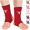 Mytra Fusion Supporto per caviglia Supporto per caviglia traspirante MMA, Muay Thai, palestra, supporto per caviglia da boxe con bendaggio da combattimento (Red, S/M)