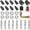 CTRICALVER Adattatore Valvola Auto, Pompa Aria, Compressore, Accessori Auto, Kit di Strumenti per la Rimozione della Bicicletta da Corsa (29 Pezzi)