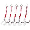 Alomejor 5pcs Pesca Ganci Spinato Heavy Duty Metallo Pesca Ami Grandi Ami Da Pesca In Mare Ami Tonno per Attrezzatura Da Pesca Accessorio