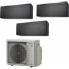 Daikin Climatizzatore 7000+9000+9000 FTXA20CB FTXA25CB FTXA25CB 3MXM52A Trial Split Stylish Total Black R-32 Nero WIFI