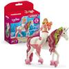 SCHLEICH BAYALA | Sirena Feya con unicorno marino 70593 | con mini granchio | figure dettagliate e realistiche | regalo perfetto per bambine e bambini | figura da 5 anni in su | set da 3 pezzi