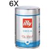 (6 CONFEZIONI X 250g) ILLY - Caffè Macinato Espresso Decaffeinato