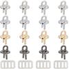 WADORN 16 Set di Fibbie per Connettori per Cinghie della Borsa, 4 Colori Borsa Sospensione Fermaglio Rotondo in Metallo Clip Laterale Fibbia Borsa per Fai da Te Artigianato in Pelle, Foro: 0.55 cm