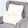 HOMESCAPES Cuscino lombare ergonomico, cuscino di posizionamento supporto schienale in cotone, per sedia, poltrona e auto, crema, 58 x 68 x 15 cm