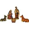 Aurora Store Set 5 pz Natività Classica Presepe Grande Statuine in Resina con 5 soggetti Personaggi da h. 15 cm Giuseppe Maria Gesù Bambino Asinello Bue