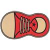 Balvi Zerbino all Star Colore Rosso Tappeto da Interno o da Esterno. Polyestere/plastica PVC 39,69 cm