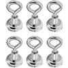 Yhuasia zfdg Gancio Super Magneti, 6 Pezzi Potente Magnete Gancio, Neodimio Magnete Gancio, Gancio Magnetico, per Frigoriferi per ufficio Domestico con Chiavi per Porta Sospese per Navi da Crociera