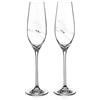 DIAMANTE - Flute da champagne in cristallo Swarovski His & Hers - Set di 2 calici da champagne da 210 ml