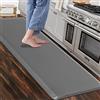 Carvapet Antiscivolo Tappetino da Cucina Anti-Fatica Stuoie in Piedi PVC Ammortizzato Comfort Tappeto da Cucina(Grigio,44x152cm)