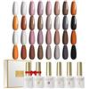 ROSALIND Smalti Semipermanenti per Unghie 16+4 Colori Smalto Semipermanente Autunno Inverno con Base e Top Coat Matt Coat Set Unghie Semipermanente UV LED Soak Off Gel Polish 6ml