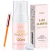 EMEDA 100ML Shampoo Per Ciglia con pennello kit Detergente Schiumogeno 100ml mousse lash extension