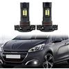 njssjd 2x PSX24W 2504 12276 LED Lampadina Fendinebbia Xenon Bianco per P'eugeot 207 2009-2012, Peugeot 208 2012-2019, P'eugeot 2008 2013-2019, P'eugeot 3008 2009-2016, Citroen C3, C4 Cactus